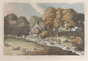 Ciek wodny, z Views in Cornwall, 1812., 1812. autorstwa Thomas Rowlandson