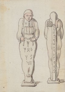 Mumia – widok z przodu i z tyłu autorstwa Thomas Rowlandson