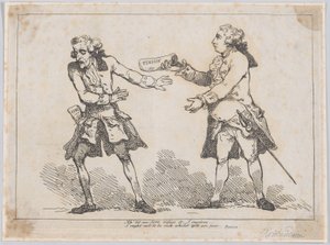 Ach, pozwól mi Sire odmówić..., z Pensjonatu Piotra Petera Pindara, Esq., 1787., 1787. autorstwa Thomas Rowlandson