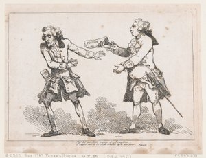 Ach, pozwól mi Sire odmówić..., z Pensjonatu Piotra Petera Pindara, Esq., 1787., 1787. autorstwa Thomas Rowlandson