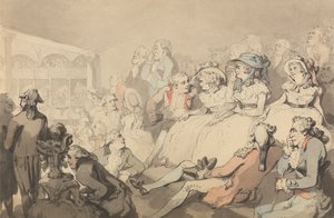 Publiczność oglądająca sztukę w teatrze Drury Lane autorstwa Thomas Rowlandson