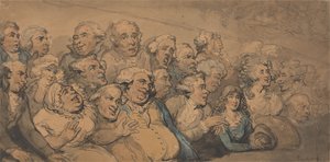 Przedstawienie w teatrze Drury Lane autorstwa Thomas Rowlandson