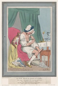 Stara panna w poszukiwaniu pchły, 25 września 1794 r., 25 września 1794 r. autorstwa Thomas Rowlandson