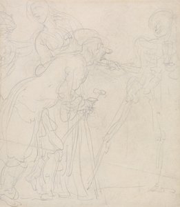 Starzec dręczony przez śmierć autorstwa Thomas Rowlandson