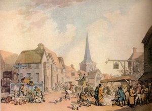 Stara angielska scena wiejska, XVIII wiek. 1941 autorstwa Thomas Rowlandson