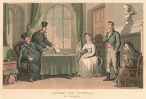 Przed Trybunałem w Awinionie, 1818, 1821 autorstwa Thomas Rowlandson