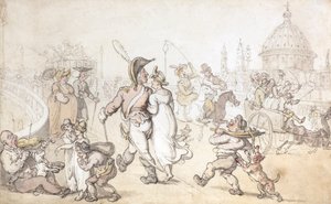 Most Blackfriars (akwarela) autorstwa Thomas Rowlandson