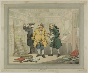 Księgarz i autor autorstwa Thomas Rowlandson