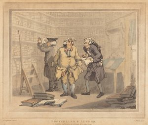 Księgarz i autor autorstwa Thomas Rowlandson