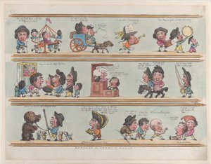 Borders for Rooms & Halls, Tablica 8, 20 czerwca 1799., 20 czerwca 1799. autorstwa Thomas Rowlandson