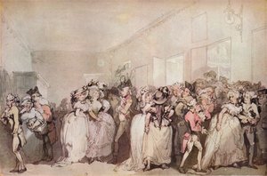 Leżaki Lobby Box z 1785, c1785 autorstwa Thomas Rowlandson