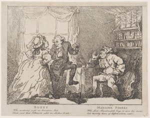 Bozzy i Madame Piozzi Frontispiece, Bozzy i Piozzi autorstwa Petera Pindara, 1780-86., 1780-86. autorstwa Thomas Rowlandson