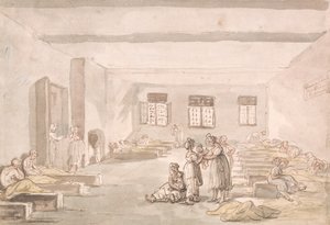 Bridewell, sala przejściowa, zakład poprawczy autorstwa Thomas Rowlandson