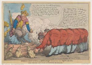 Szerokie dno w Holandii oddając cześć swemu nowemu królowi, 23 lipca 1806 r., 23 lipca 1806 r. autorstwa Thomas Rowlandson