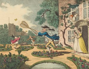 Polowanie na motyle, 1806. autorstwa Thomas Rowlandson