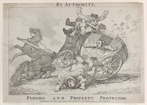 Według autorytetu. Ochrona Osób i Mienia, 24.11.1785., 24.11.1785. autorstwa Thomas Rowlandson