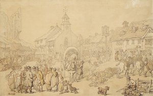 Cardiff (tusz i pranie na papierze) autorstwa Thomas Rowlandson