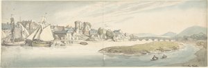 Zamek w Carmarthen, Walia autorstwa Thomas Rowlandson