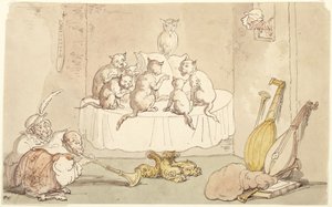 Koty i małpy autorstwa Thomas Rowlandson