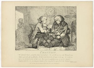 Pogawędka, z podróży Boswella po Hebrydach autorstwa Thomas Rowlandson