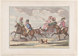 Cit wietrzy się w niedzielę, 1799., 1799. autorstwa Thomas Rowlandson