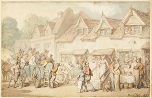 Coach zmienia konie autorstwa Thomas Rowlandson