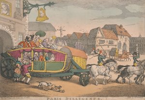 Coaching: Paris Diligence autorstwa Thomas Rowlandson