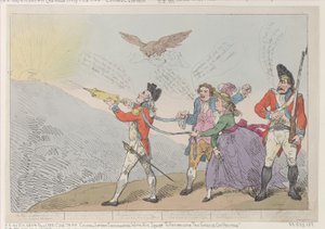 [Przełęcz. Topham Endeavouring ze swoim tryskaczem, by zgasić geniusz Holmana], O..., 5 października 1785. autorstwa Thomas Rowlandson