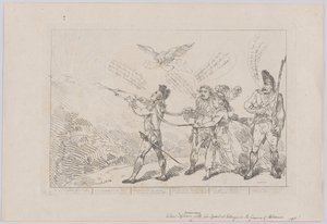 [Przełęcz. Topham stara się swoim tryskaczem zgasić geniusz Holmy..., 10 grudnia 1784. autorstwa Thomas Rowlandson
