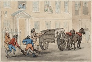 Zbieranie ziemi w nocy, wyd. 1788 autorstwa Thomas Rowlandson