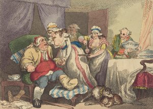 Pocieszenie w dnie moczanowej, 1785. autorstwa Thomas Rowlandson