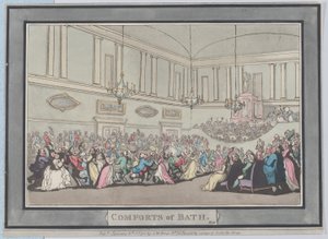 Comforts of Bath, płyta 10, 6 stycznia 1798., 6 stycznia 1798. autorstwa Thomas Rowlandson