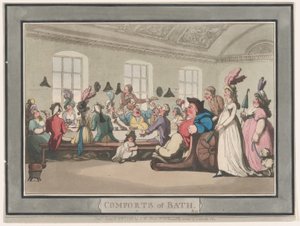 Comforts of Bath, płyta 11, 6 stycznia 1798., 6 stycznia 1798. autorstwa Thomas Rowlandson