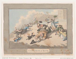 Comforts of Bath, płyta 12, 6 stycznia 1798., 6 stycznia 1798. autorstwa Thomas Rowlandson
