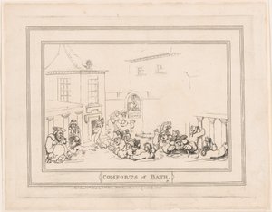 „Comforts of Bath”, tablica 7 autorstwa Thomas Rowlandson