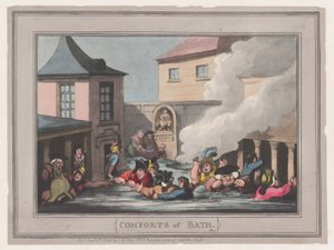 Comforts of Bath, płyta 7, 6 stycznia 1798., 6 stycznia 1798. autorstwa Thomas Rowlandson