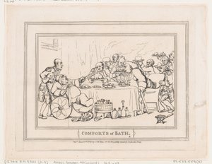 „Comforts of Bath”, tablica 9 autorstwa Thomas Rowlandson