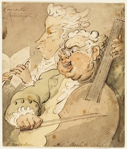 Concerto Spirituale [z] posłańcami Boch i Abel autorstwa Thomas Rowlandson