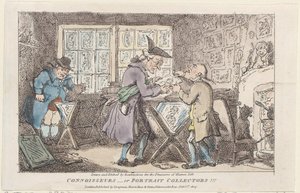 Koneserzy-lub kolekcjonerzy portretów!!!, 1807., 1807. autorstwa Thomas Rowlandson