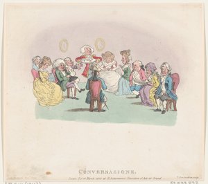 Rozmowa, 20 marca 1803., 20 marca 1803. autorstwa Thomas Rowlandson
