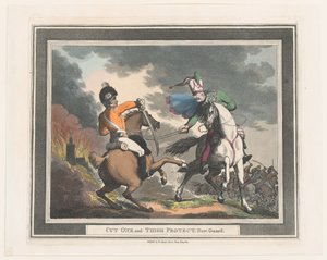 Nacięcie i udo chronią nową osłonę, 1798., 1798. autorstwa Thomas Rowlandson