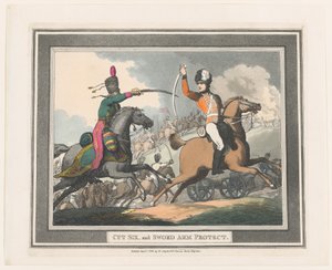 Cut Six i Sword Arm Protect, 1 września 1798., 1 września 1798. autorstwa Thomas Rowlandson