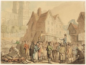 Rozbiórka starych domów na północ od Opactwa Westminsterskiego autorstwa Thomas Rowlandson