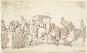 Scena pożegnania autorstwa Thomas Rowlandson