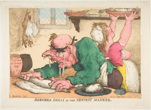 Kolacje Drest w najczystszej formie, październik 1811. autorstwa Thomas Rowlandson