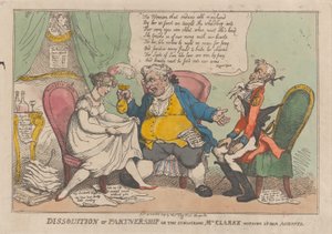Rozwiązanie spółki, czyli pracowita pani Clarke likwidująca rachunek..., 15 lutego 1809 r. autorstwa Thomas Rowlandson