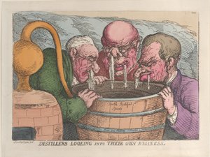 Gorzelnicy szukający własnych interesów, 10 października 1811, 10 października 1811. autorstwa Thomas Rowlandson