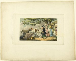 Doctor Syntax Drawing After Nature, z trasy Doctor Syntax autorstwa Thomas Rowlandson
