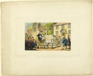 Doctor Syntax biorąc posiadanie jego życia, z trasy Doctor Syntax autorstwa Thomas Rowlandson