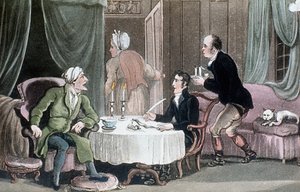 Doktor Syntax sporządza testament, ok. 1816 r. autorstwa Thomas Rowlandson